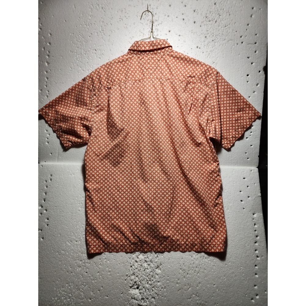 Tommy Hilfiger Jeans Shirt Mens Large Short Sleeve Peach Button Up Collared - Picture 12 of 16
